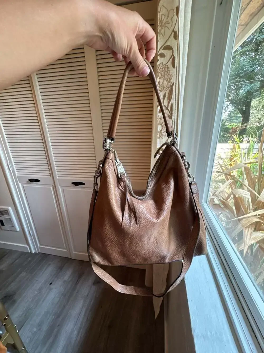 Gucci Miss GG Hobo Brown Leather Shoulder Bag